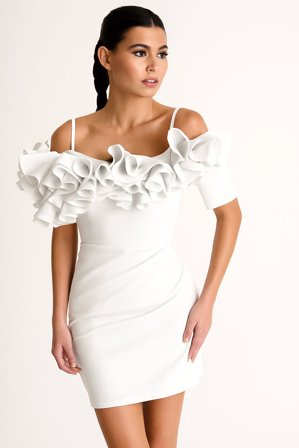 Shan Rose Off Shoulder One Of A Kind Hand-Made Dress